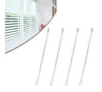 Helilyco 4 aste per tende veneziane in acrilico da 30,5 cm, con gancio e manico, diametro 1/4 di pollice, asta di funzionamento rotante per persiane, parti di ricambio trasparenti