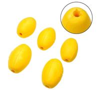 Helilyco 5pcs Giallo EVA Rete Da Pesca Boe Galleggianti Corda Elastica Anti-Collisione per Piscina Corsie e Gabbie 73x105mm