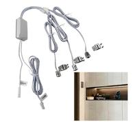 Helilyco Armadietto DC 12 V-24 V per interruttore sensore porta controllo luce LED, accensione e spegnimento automatico con distanza di rilevamento 0-5 cm o montaggio nascosto, argento