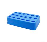 Helilyco BT50 - Custodia porta attrezzi a 18 fori, efficiente per lo spazio | Adatto per utensili BT30, layout a 18 fori, plastica rigida blu, design aperto per accesso, riduce il disordine dell'officina