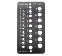 Helilyco Calibro per punte da trapano a 29 fori, in acciaio inox, colore nero, per punte da 16 a 2 pollici, dimensioni metriche