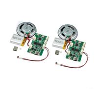 Helilyco Confezione da 2 biglietti di auguri fatti a mano con modulo audio | Memoria da 8 MB, facile registrazione e riproduzione a pulsante, dimensioni compatte 71 x 66 mm, ideale per album di ritagli