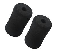 Helilyco Confezione da 2 cuscinetti in schiuma per l'estensione delle gambe, rulli di ricambio ad alta densità, panca pesi e tavolo di inversione, coperture in schiuma nera, diametro tubo 22-25 mm