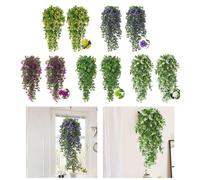 Helilyco Confezione da 2 ghirlande di glicine artificiali da appendere, 76 cm, in plastica, per casa, giardino, parete, soffitto, decorazione per feste di nozze, viola