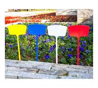 Helilyco Confezione da 30 etichette per piante da giardino grandi, 36 x 15 cm, in plastica, per identificazione del giardinaggio, fai da te, guida al matrimonio, colore: bianco, giallo, blu, rosso
