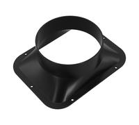 Helilyco Connettore a flangia da parete per cappa da cucina e ventilazione interna, adattatore per ventola per condotto in ABS, 100 mm o 150 mm, guarnizione a tenuta stagna, nero 150 mm