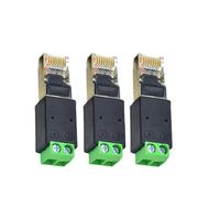 Helilyco Convertitore da RJ45 a RS485 per trasmissione dati industriali, adattatore da A a PIN4 + B a PIN5, costruzione in metallo e plastica, dimensioni compatte 45,5 x 13,4 x 11,6 mm, verde