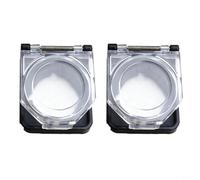 Helilyco Copertura per interruttore a pulsante di sicurezza, 22 mm, montaggio IP65, impermeabile, confezione da 2 pezzi, trasparente, per controlli industriali con scudo protettivo nero