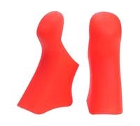 Helilyco Copertura per leva del freno della bicicletta ST-2300 e ST-3400, in silicone antiscivolo, riduce l'affaticamento della mano durante le lunghe pedalate (rosso)