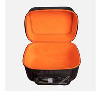 Helilyco EVA - Borsa per il monitoraggio della pressione arteriosa con protezione a 360°, tracolla e maniglia per il trasporto, 31 x 21 x 25 cm, nero/arancione