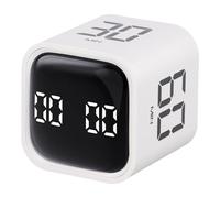 Helilyco Gravity-Sensing Flip per Cube Timer Cucina, Ufficio e Cucina, Conto alla rovescia Silenzioso con 3 Livelli di Volume, 5/10/30/60 Min per Modalità Automatiche, Timer Digitale ABS 4,4 cm