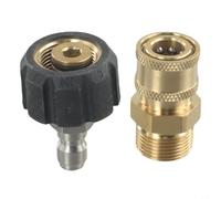 Helilyco Idropulitrice per raccordi a sgancio rapido per pressione benzina | Valutazione 5000 PSI, ottone e acciaio inossidabile, guarnizione senza perdite, adatta per filettatura M22-14