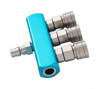 Helilyco Il collettore PM20 dell'aria del porto di modo 4 dell'alluminio 3 | Struttura interamente in metallo, tenuta ermetica, compatibile con NPT da 0,25 pollici, design compatto e dritto per officine