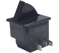 Helilyco Interruttore a bilanciere nero a 3 poli per frigorifero normalmente chiuso, interruttore a bilanciere a pulsante, certificato CCC 440 V, alta durata del ciclo, 2,69 x 1,98 x 2,44 cm