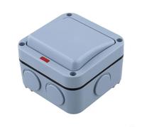 Helilyco Interruttore impermeabile esterno 20A,Scatola di giunzione resistente alle intemperie IP66,Contenitore elettrico ABS Single Gang