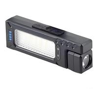 Helilyco Lampada frontale a LED ricaricabile con sensore di movimento, batteria da 1500 mAh, 7 modalità, base magnetica, campeggio, pesca, escursionismo, colore nero (C)