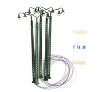 Helilyco Lampade modello LED pre-cablate per diorami in scala OO | Compatibile con scala HO e OO, fascio LED bianco, perfetto per layout ferroviari, scene di stazioni, diorami