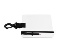Helilyco Lavagna subacquea per immersioni subacquee con matita, lavagna reversibile per la comunicazione del registro delle immersioni, in PVC impermeabile, 12,7 x 15,2 cm