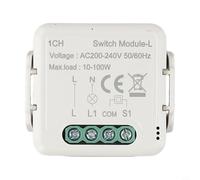 Helilyco Modulo relè per illuminazione Tuya per Zigbee, senza conduttore neutro, 100 W, controllo vocale tramite assistente domestico, interruttore fai da te, bianco (A)