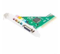 Helilyco PCI Interface 4.1 Scheda Audio Desktop PC, CMI8738 Chipset Audio Extension Adapter, Supporta 98 a Win10, Formato Standard Green Card