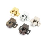 Helilyco per armadio Bantam a pressione per chiavistelli per porte, confezione da 2 perline touch per cassetti, chiusura magnetica per riduzione del rumore con guarnizione, zinco bianco