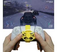 Helilyco per volante compatto stampato in 3D per mini racing, controller di gioco in materiale con realistico per gameplay dinamico, accessorio portatile di simulazione 25,4 x 16,5 x 17,8 cm, giallo