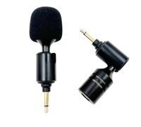 Helilyco Pieghevole per mini microfono con connettore dritto da 3,5 mm a 2/3/4 poli, condensatore di riduzione del rumore, frequenza 50HzC20kHz, smartphone, laptop, fotocamere e dispositivi di