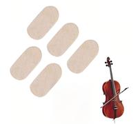 Helilyco Protezioni per corde in pergamena per ponte violoncello, confezione da 5 strumenti per la famiglia, colore giallo chiaro, previene l'usura del ponte e il taglio delle corde
