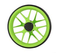 Helilyco Ruote piatte per carrello da golf con bordo a più razze, pneumatici di ricambio in schiuma EVA per carrello da golf, robuste ruote anti foratura per carrello da golf (verde)