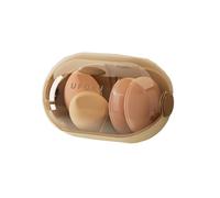 Helilyco Scatola organizer da parete per cosmetici, senza trapano, coperchio antipolvere, base cava traspirante, PET/per materiale PP, bianco o marrone