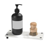 Helilyco Scolapiatti per lavello in terra di diatomee, 28 x 11 cm, ad asciugatura rapida, tappetino assorbente per cucina, bagno, piano di lavoro, sottobicchiere antiscivolo di medie dimensioni