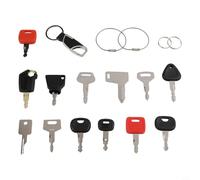 Helilyco Set di 13 chiavi di accensione, organizer compatto per Yanmar, CATERPILLAR, VOLVO e KUBOTA, collezione chiavi in plastica e metallo