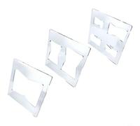 Helilyco Set di 3 modelli in acrilico trasparente a forma di farfalla, per lavorazione del legno, intarsi decorativi e rafforzare le crepe del legno (set da 3)