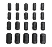 Helilyco Set di 4 anelli in ferrite in plastica per riduttore di rumore EMI | Elimina il ronzio statico, migliora il segnale, per un design a scatto, senza bisogno di attrezzi, per l'installazione