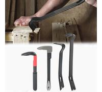 Helilyco Set di 4 leve per levachiodi, multi piatto, per decorazioni domestiche e lavorazione del legno, in acciaio al manganese 45 temprato da 22,9 cm, 20,3 cm, 10 cm, 45 cm