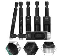 Helilyco Set di 6 punzoni in acciaio al carbonio per trapano elettrico - pelle, per fori in plastica, 802,6 - 30,5 cm