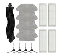 Helilyco Set di pezzi di ricambio per Everybot 3i, RCV 3, PROBOT DTX Robot per aspirapolvere per spazzola principale, spazzola laterale, filtro, panno per mocio (confezione da 4)