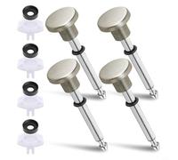 Helilyco Set di riparazione per stelo deviatore per vasca da bagno, 4 pezzi, con guarnizioni e tazze, compatibile con rubinetti standard per vasca da bagno argento (montaggio del corso d'acqua)