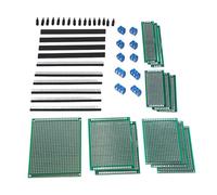 Helilyco Set di schede PCB a doppia faccia 48P, kit circuito di saldatura FR4 con terminali a vite e intestazioni pin progetti elettronici fai da te