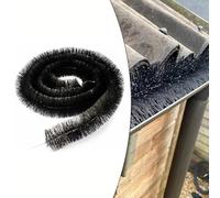 Helilyco Spazzola per grondaia, 100 mm x 1 m, per protezione dalle foglie del tetto, resistente, filtro per ramoscelli e detriti, per la maggior parte delle grondaie, colore nero