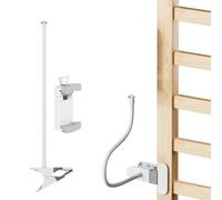 Helilyco Supporto a morsetto flessibile senza trapano per Eufy Security Indoor Cam C220, braccio in metallo regolabile da 40 cm, supporto sicuro per fotocamera, bianco