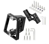 Helilyco Supporto a naso in alluminio CNC con staffa di estensione per Brompton pieghevole per bici, adattatore per borsa anteriore a 3 fori, nero leggero (nero)