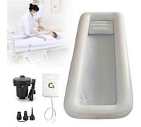 HELINAZI Set Doccia Gonfiabile per Vasca da Bagno Medica, ausilio per Il Bagno sul Comodino per disabili, Anziani, Costretti a Letto, Vasca da Bagno Portatile in PVC