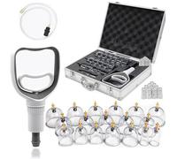 Helining Coppettazione Massaggio Set Professionale 18 Pezzi Con Pompa a Vuoto E Istruzioni, Cupping Therapy Kit, Coppettazione Su Tutto Il Corpo, Massaggiatore Anticellulite Set