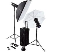 Helios 1000C Professional Flash Studio - Set di flash con accessori, 2 pezzi