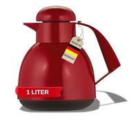 Helios Day - Thermos rosso, 1 l, 6 ore, mantiene le bevande calde e fredde, con supporto per bustine di tè, facile da pulire, adatto per tè e caffè