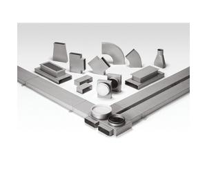 Helios FK-EV 200/100 Terminale per canale piatto - 200x50 mm, 90 gradi per valvola a disco DN 100 mm - 02939