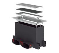 Helios FRS-WBK 2-51 - Cassetta a parete e pavimento 2 x Ovale 51 - 03877
