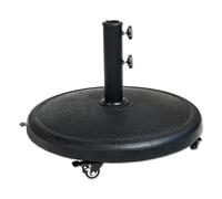 Helios&Hestia Basamento resistente in resina con ruote per ombrellone da esterno, 20 kg, quadrato, bronzo