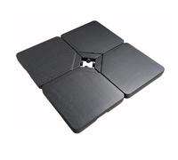 Helios&Hestia Set di 4 supporti in plastica resistente, per esterni, patio, a sbalzo, da appendere, 116 kg, colore nero